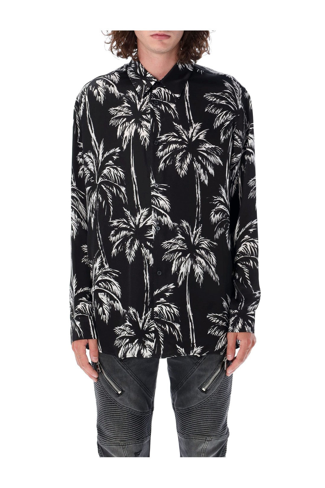 BALMAIN-OUTLET-SALE-Palm print shirt-ARCHIVIST