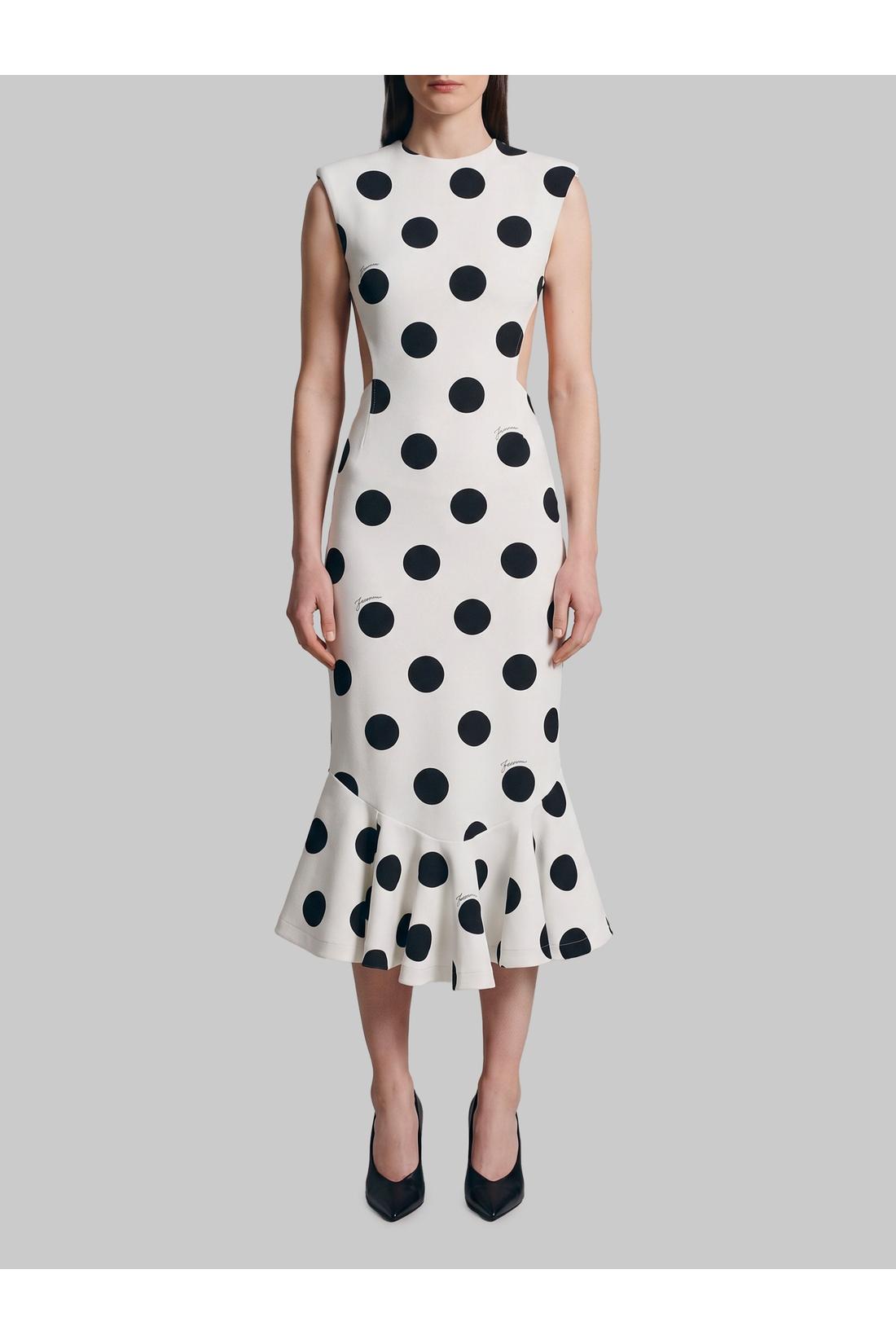 Jacquemus-OUTLET-SALE-Palmier polka-dot midi dress-ARCHIVIST