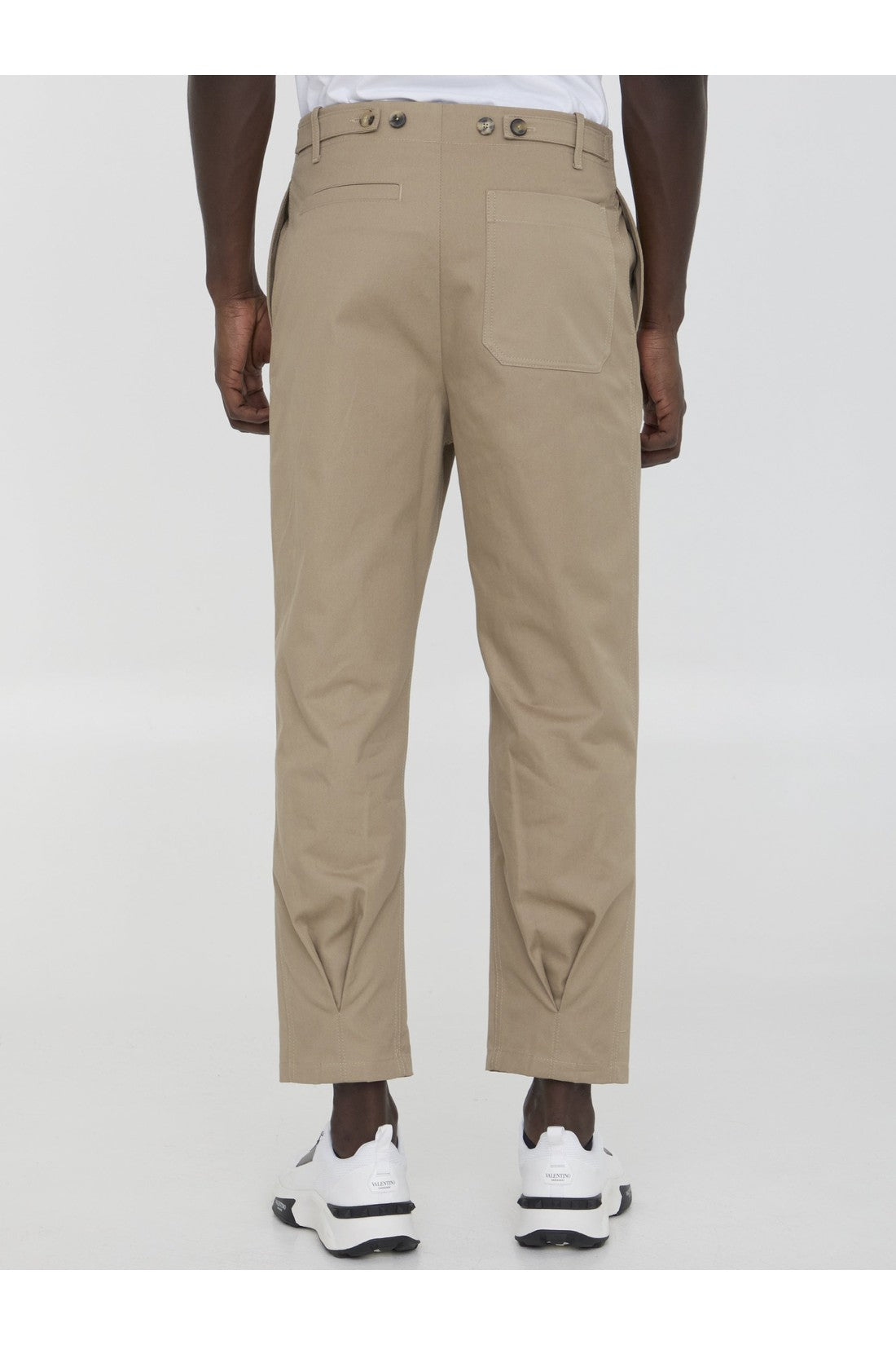 Valentino Garavani-OUTLET-SALE-Pants in cotton gabardine-ARCHIVIST