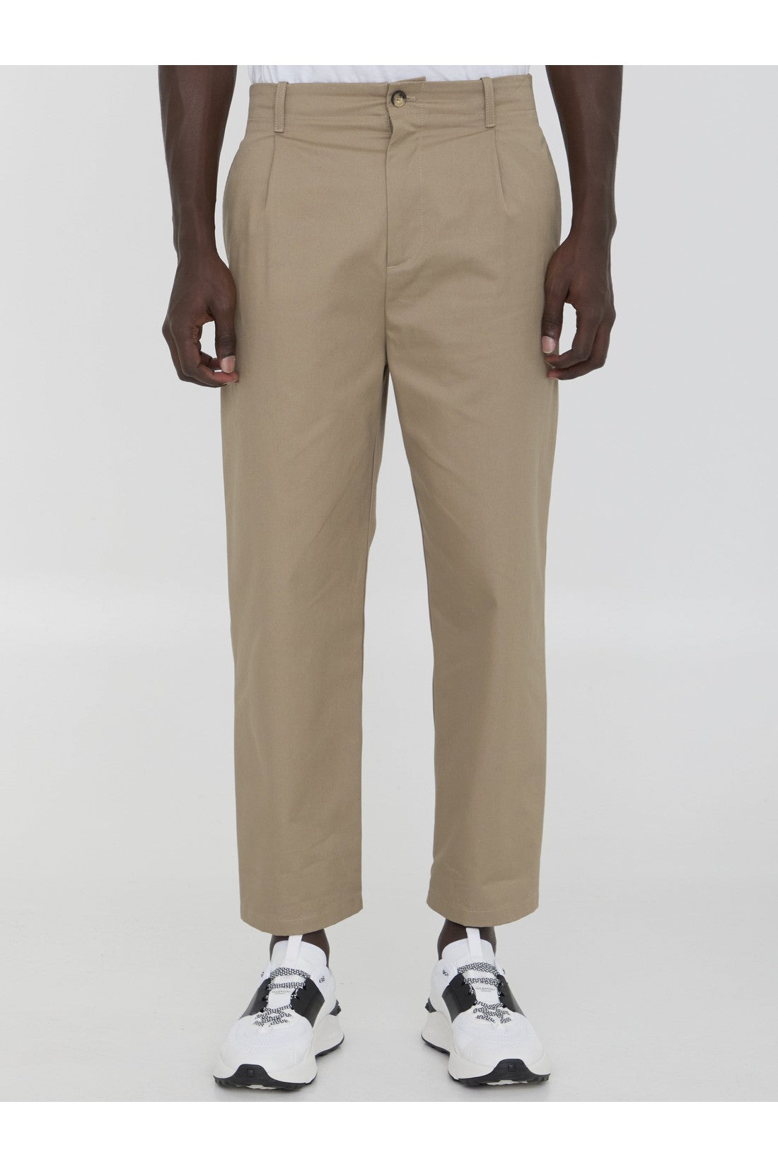 Valentino Garavani-OUTLET-SALE-Pants in cotton gabardine-ARCHIVIST