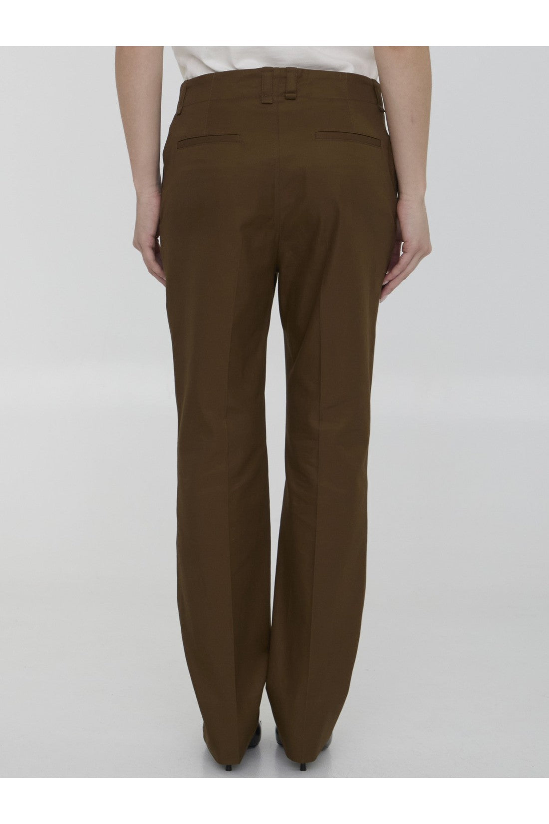 SAINT LAURENT-OUTLET-SALE-Pants in cotton twill-ARCHIVIST