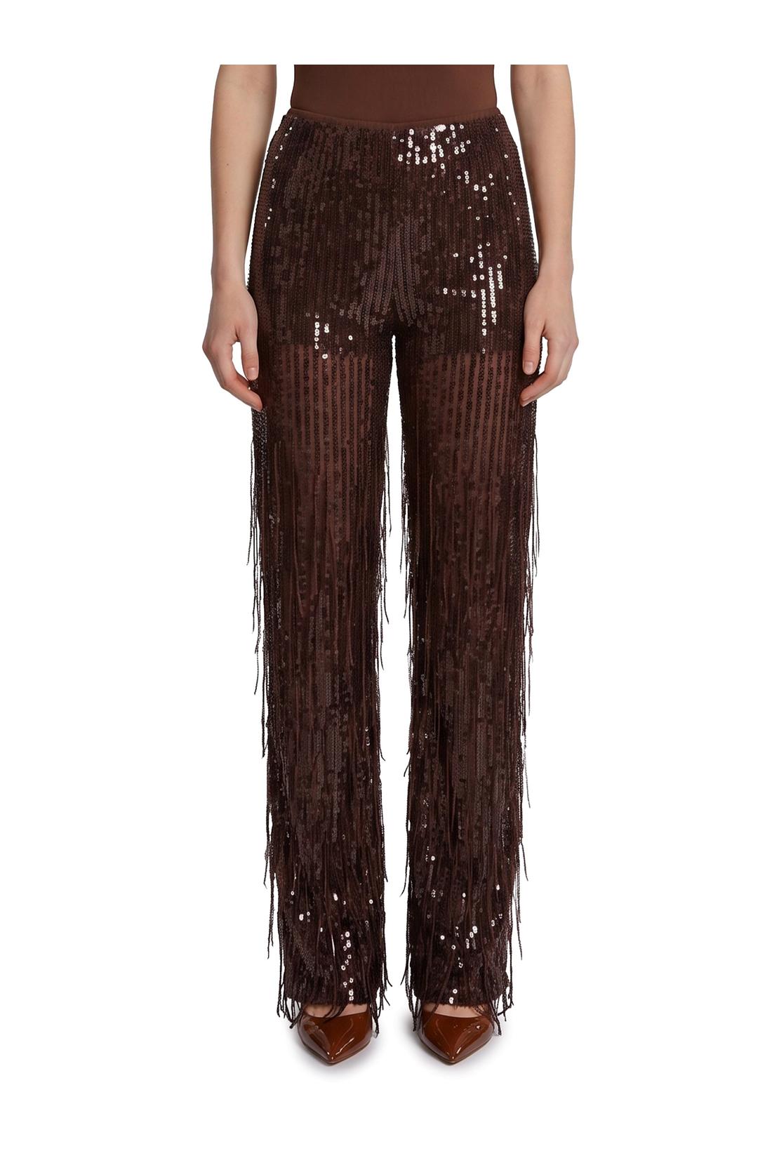 Federica Tosi-OUTLET-SALE-Pants with sequin and fringes-ARCHIVIST