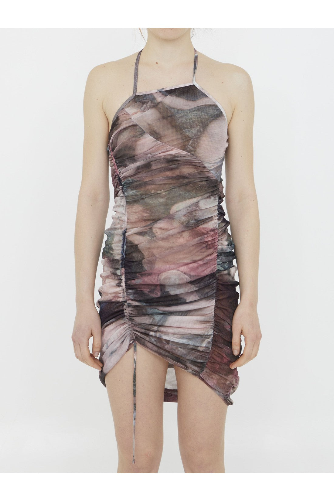 BALMAIN-OUTLET-SALE-Pastel-print tulle dress-ARCHIVIST