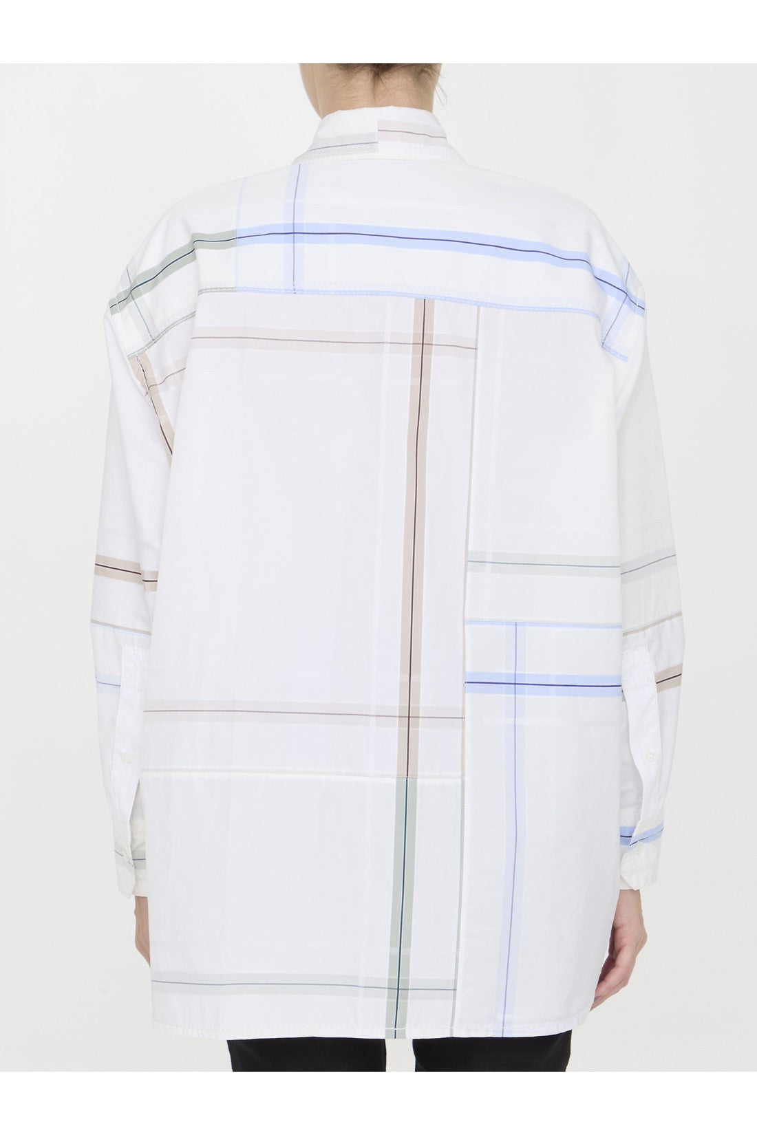 BOTTEGA VENETA-OUTLET-SALE-Patchwork cotton shirt-ARCHIVIST