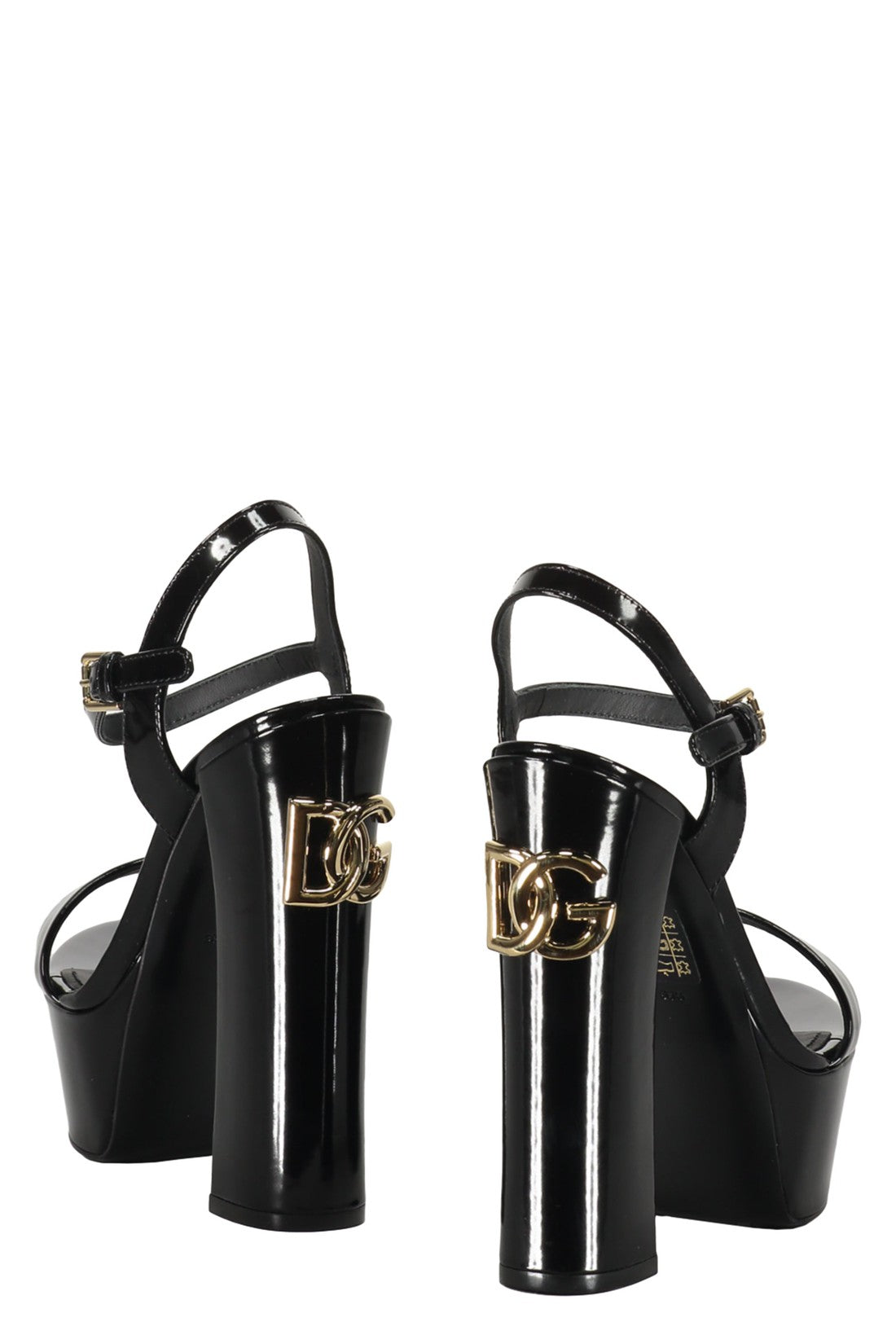 Dolce & Gabbana-OUTLET-SALE-Patent leather platform sandals-ARCHIVIST