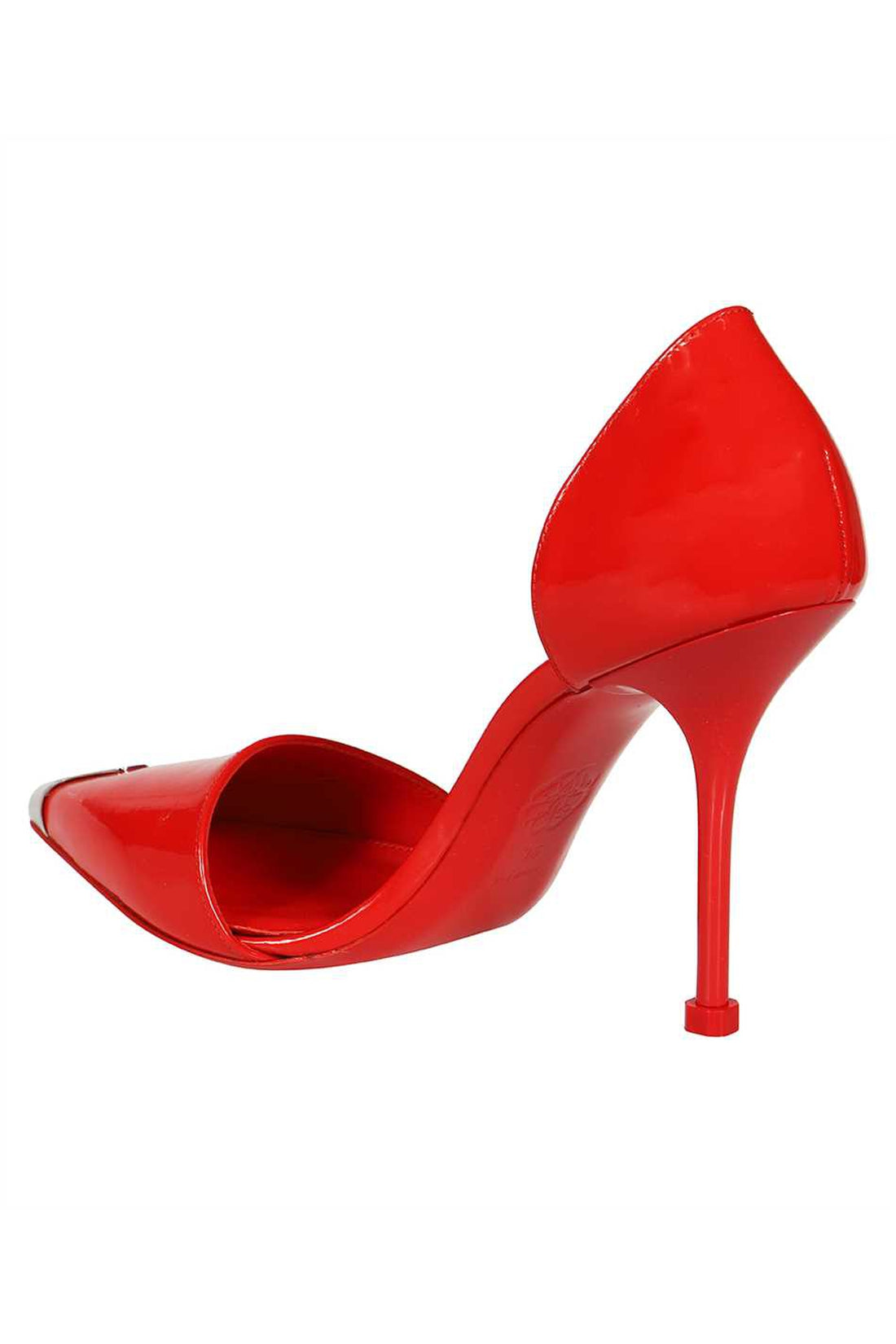 Alexander McQueen-OUTLET-SALE-Patent leather pointy toe d'Orsay pumps-ARCHIVIST