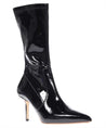 Francesco Russo-OUTLET-SALE-Patent pointy toe ankle boots-ARCHIVIST