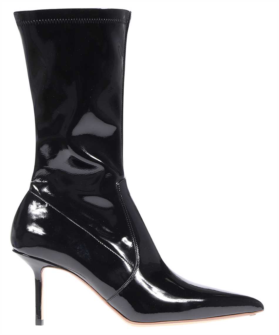 Francesco Russo-OUTLET-SALE-Patent pointy toe ankle boots-ARCHIVIST