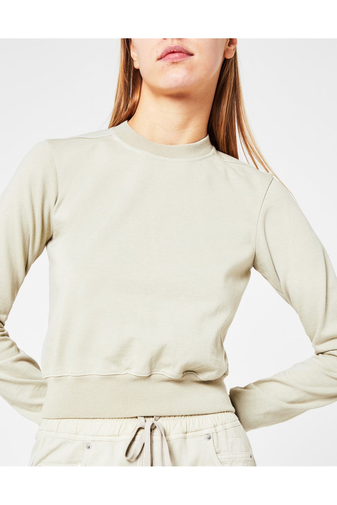 Rick Owens DRKSHDW-OUTLET-SALE-Pearl Cropped Sweatshirt-ARCHIVIST