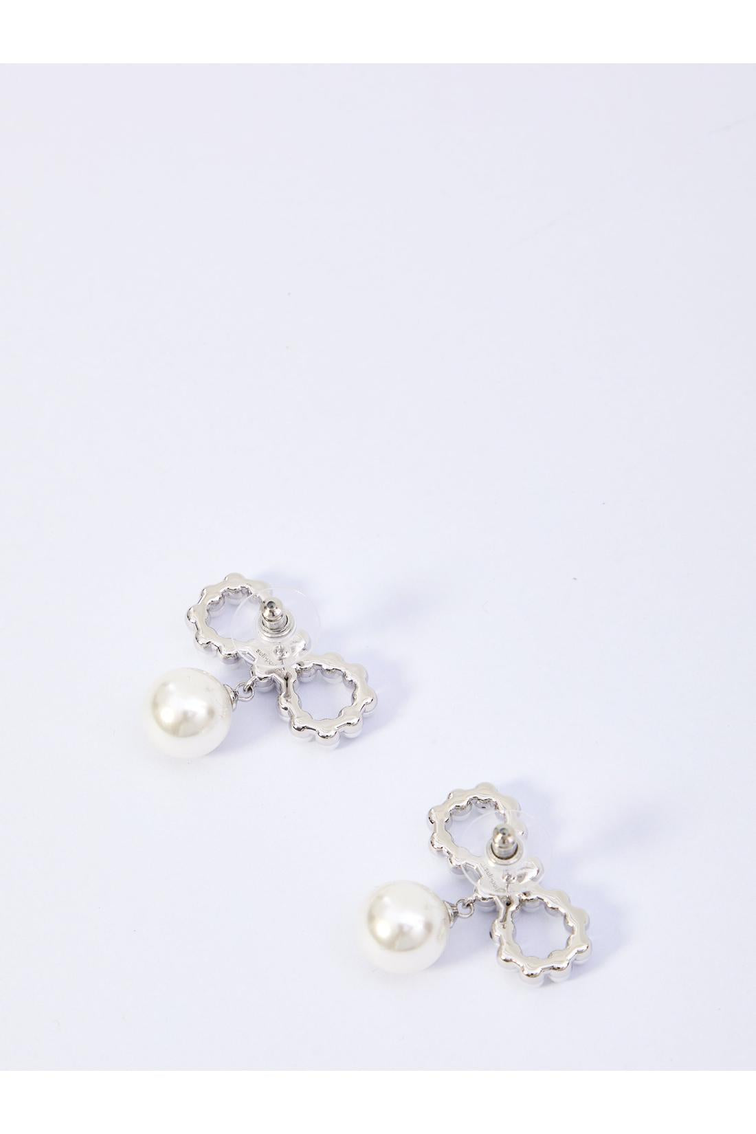 Pearl bow earrings-Schmuck-Self Portrait-ARCHIVIST
