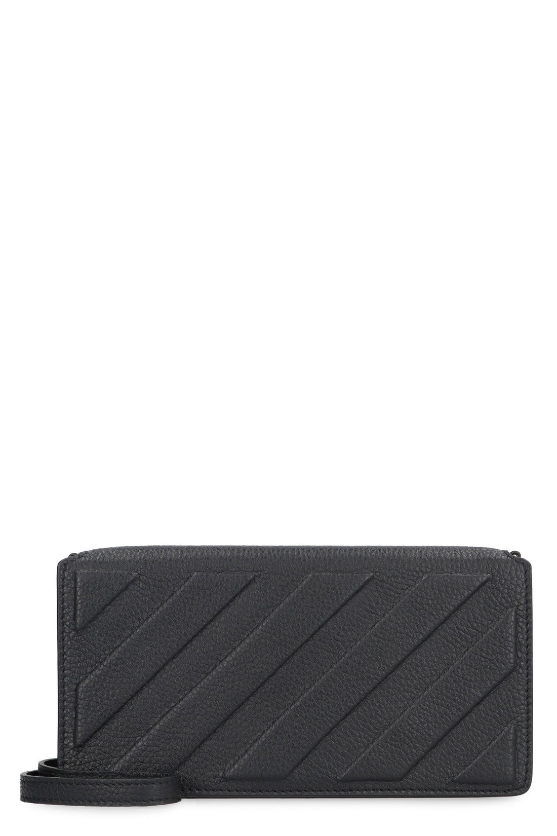 Off-White-OUTLET-SALE-Pebbled leather clutch-ARCHIVIST