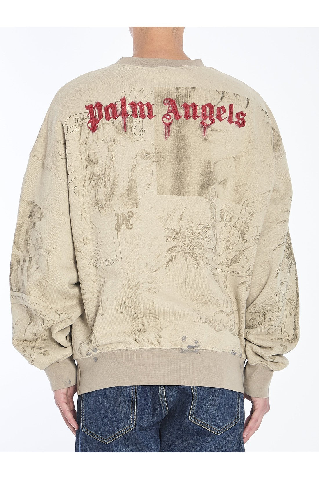 PALM ANGELS-OUTLET-SALE-Pencil All Over sweatshirt-ARCHIVIST