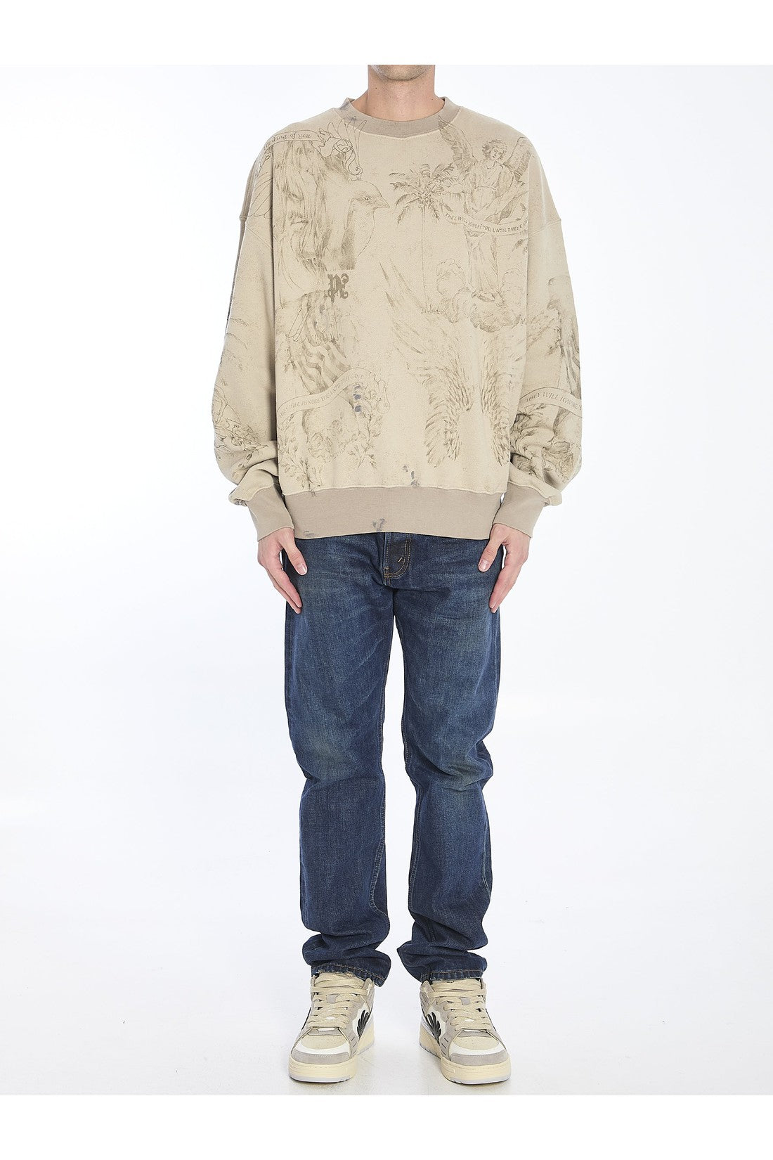 PALM ANGELS-OUTLET-SALE-Pencil All Over sweatshirt-ARCHIVIST