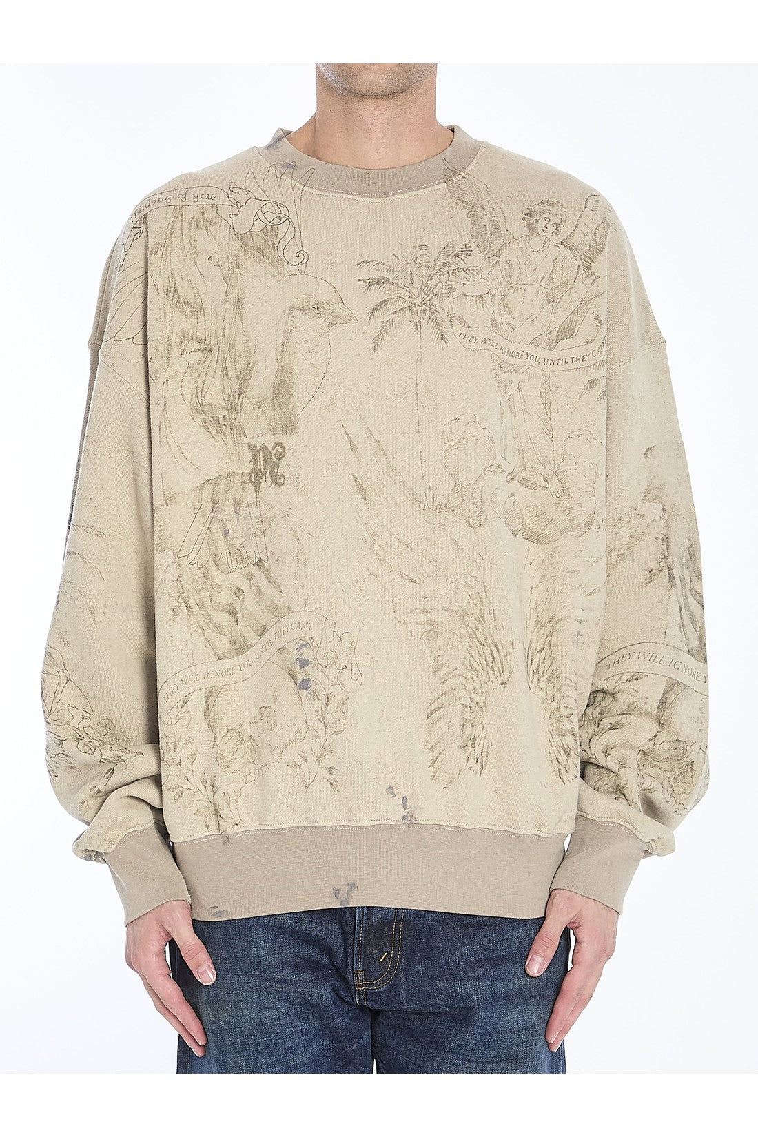 PALM ANGELS-OUTLET-SALE-Pencil All Over sweatshirt-ARCHIVIST