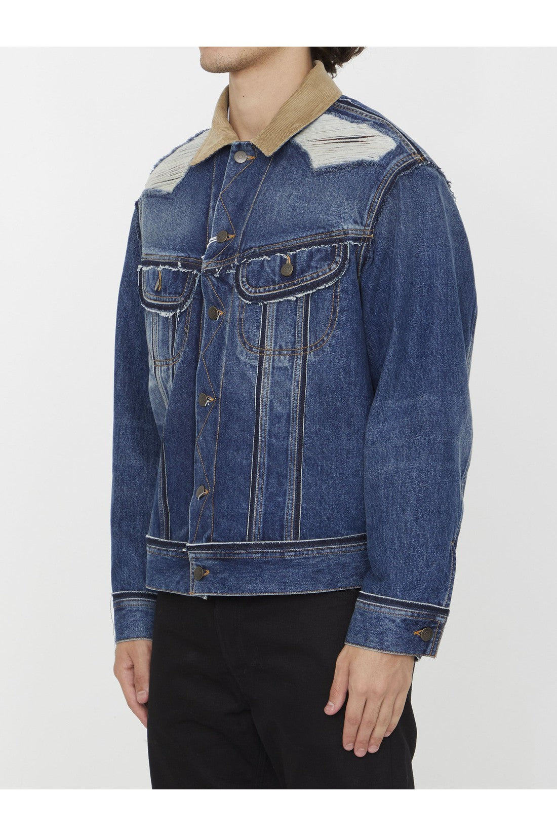 MAISON MARGIELA-OUTLET-SALE-Pendleton denim jacket-ARCHIVIST