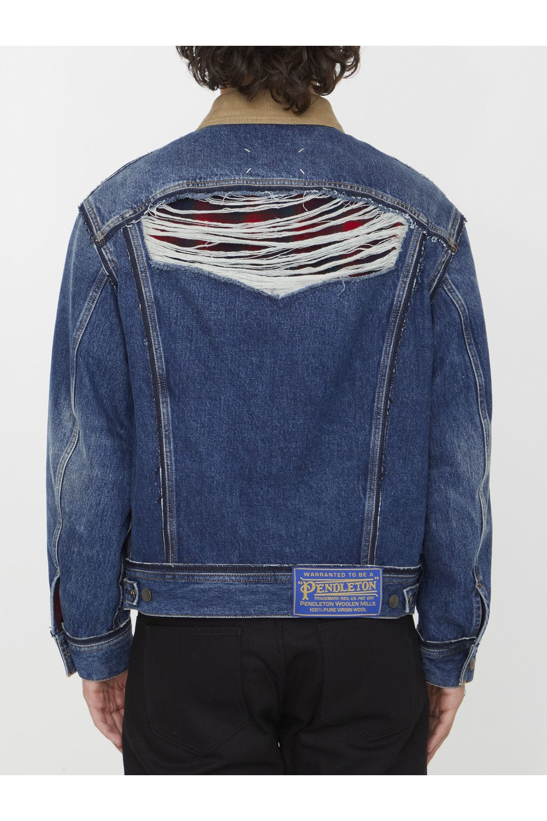 MAISON MARGIELA-OUTLET-SALE-Pendleton denim jacket-ARCHIVIST