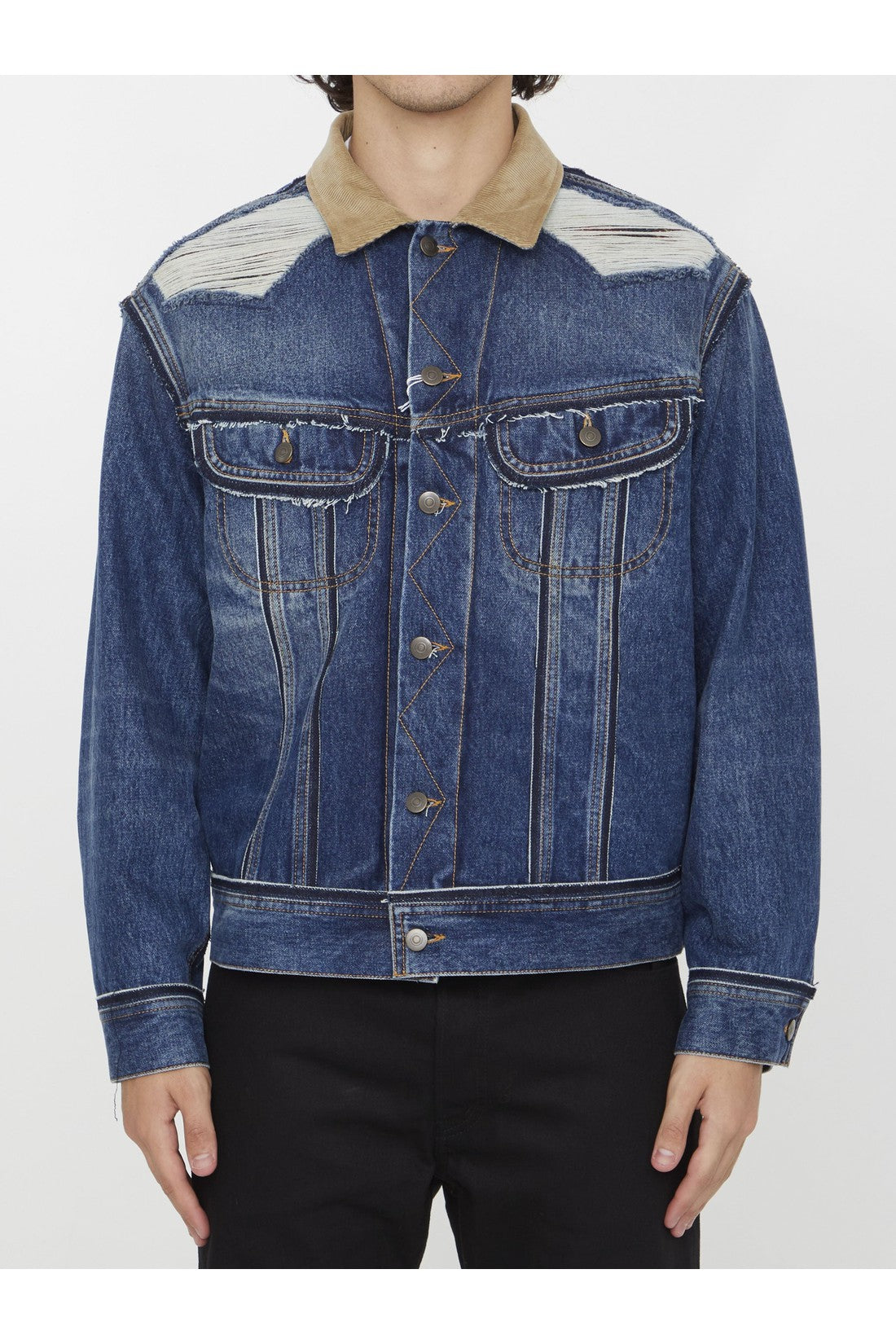 MAISON MARGIELA-OUTLET-SALE-Pendleton denim jacket-ARCHIVIST