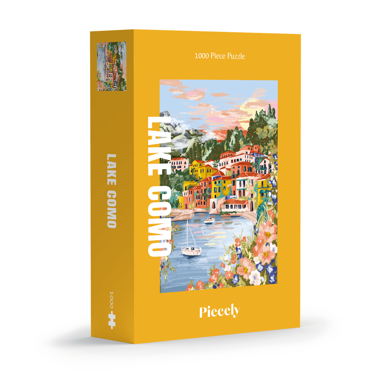 Piecely Puzzles-Piecely Lake Como Puzzle, 1000 Teile-Puzzles-Black-Deal-Outlet-by-ARCHIVIST