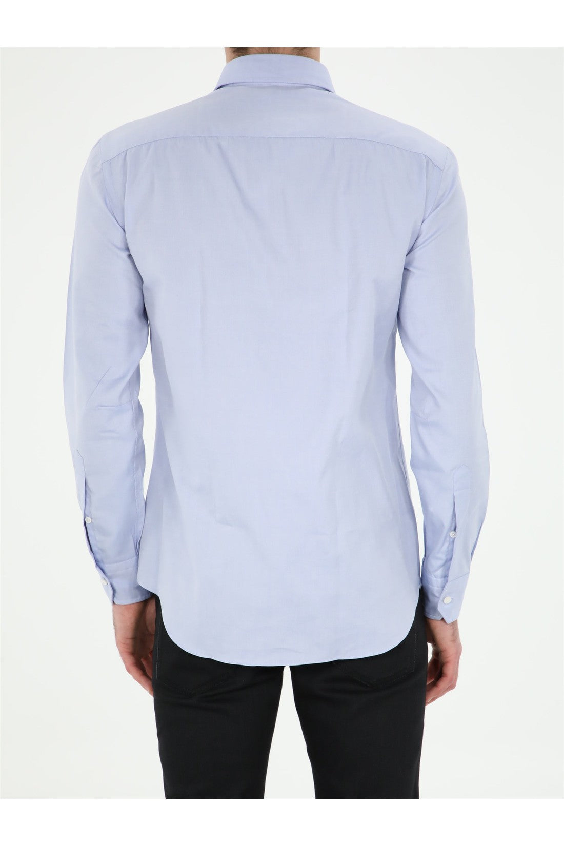 Salvatore Piccolo-OUTLET-SALE-Pin point light blue shirt-ARCHIVIST