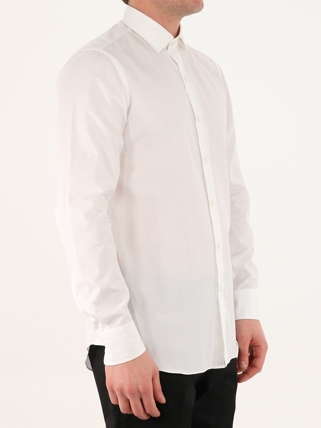 Salvatore Piccolo-OUTLET-SALE-Pin point white shirt-ARCHIVIST