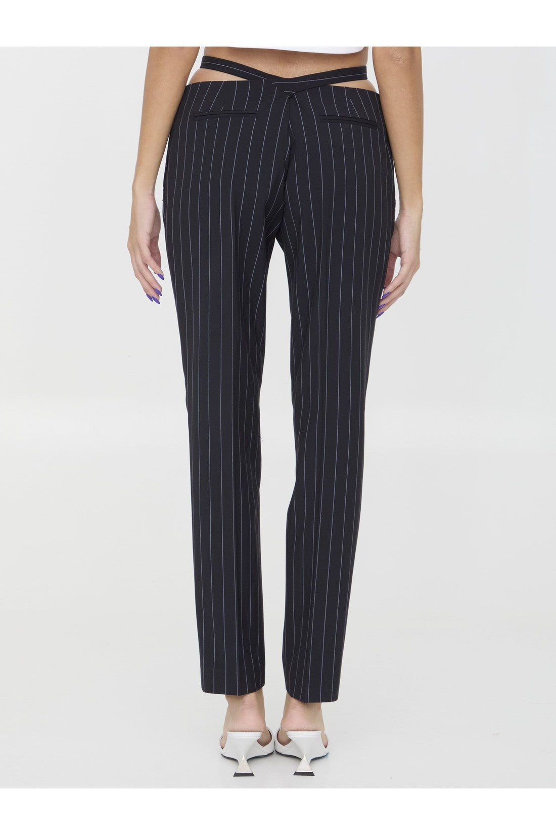 THE ATTICO-OUTLET-SALE-Pinstriped pants-ARCHIVIST