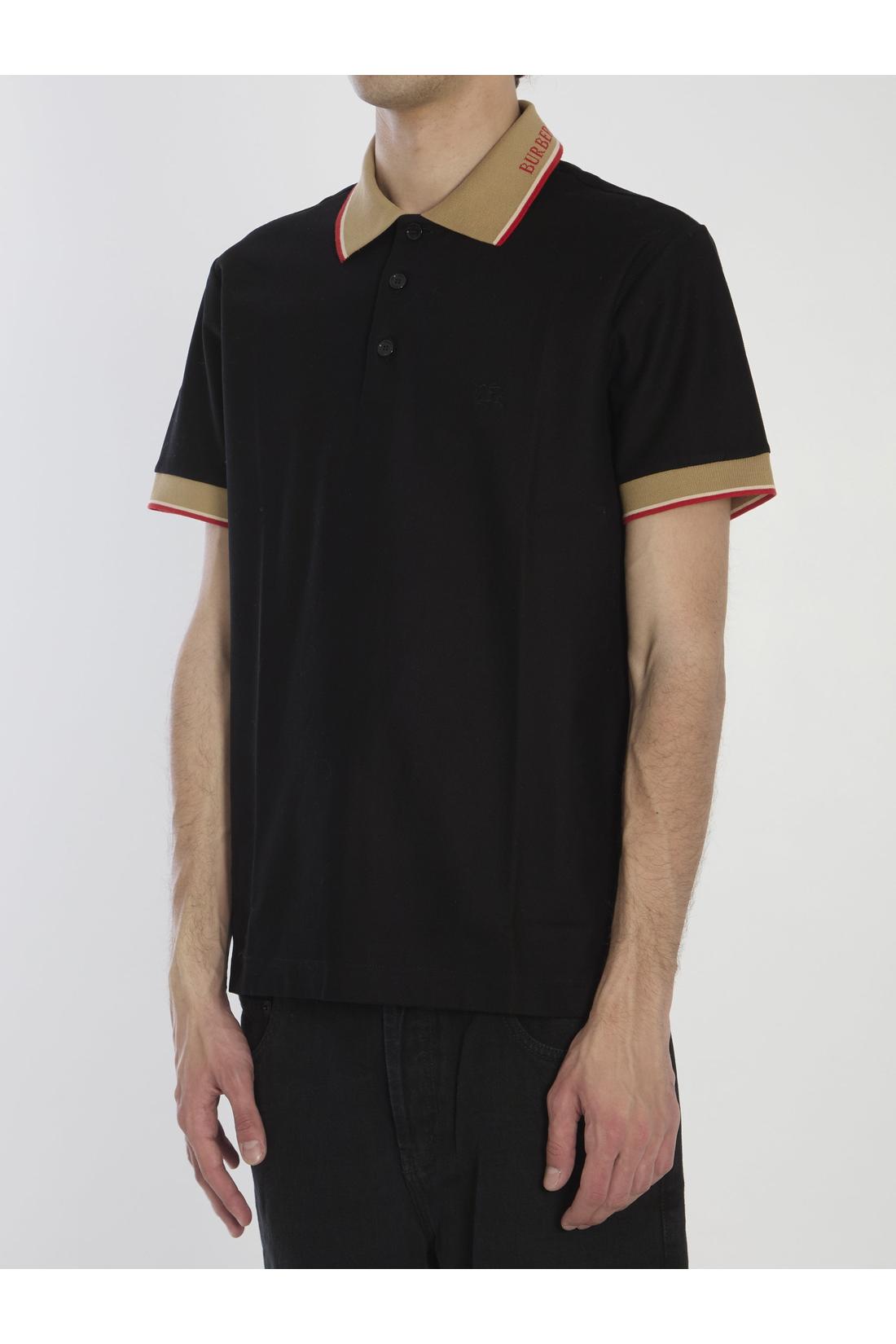 Burberry-OUTLET-SALE-Piqué cotton polo shirt-ARCHIVIST
