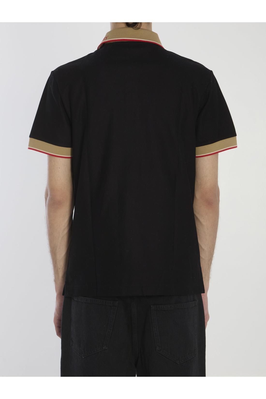 Burberry-OUTLET-SALE-Piqué cotton polo shirt-ARCHIVIST