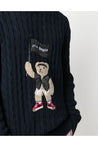 Palm Angels-OUTLET-SALE-Pirate Bear Cable Knit Sweater-ARCHIVIST