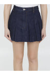 Bottega Veneta-OUTLET-SALE-Pleated denim skirt-ARCHIVIST