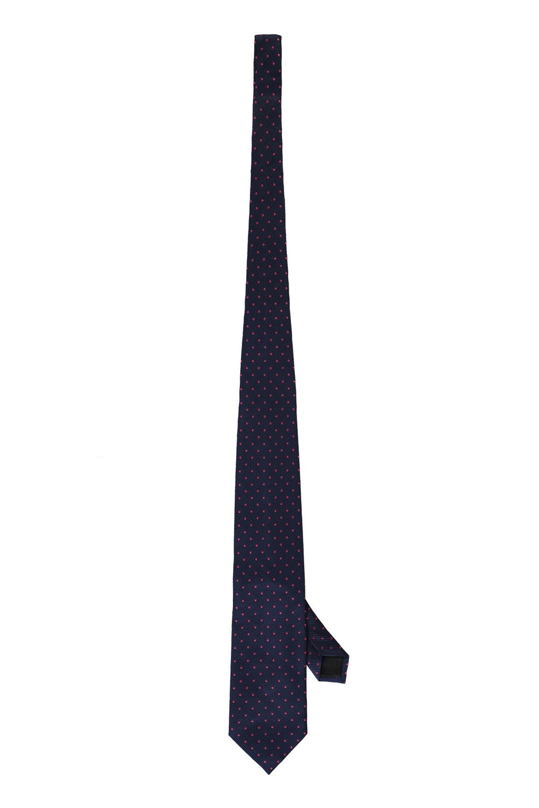 Corneliani-OUTLET-SALE-Polka-dot silk tie-ARCHIVIST