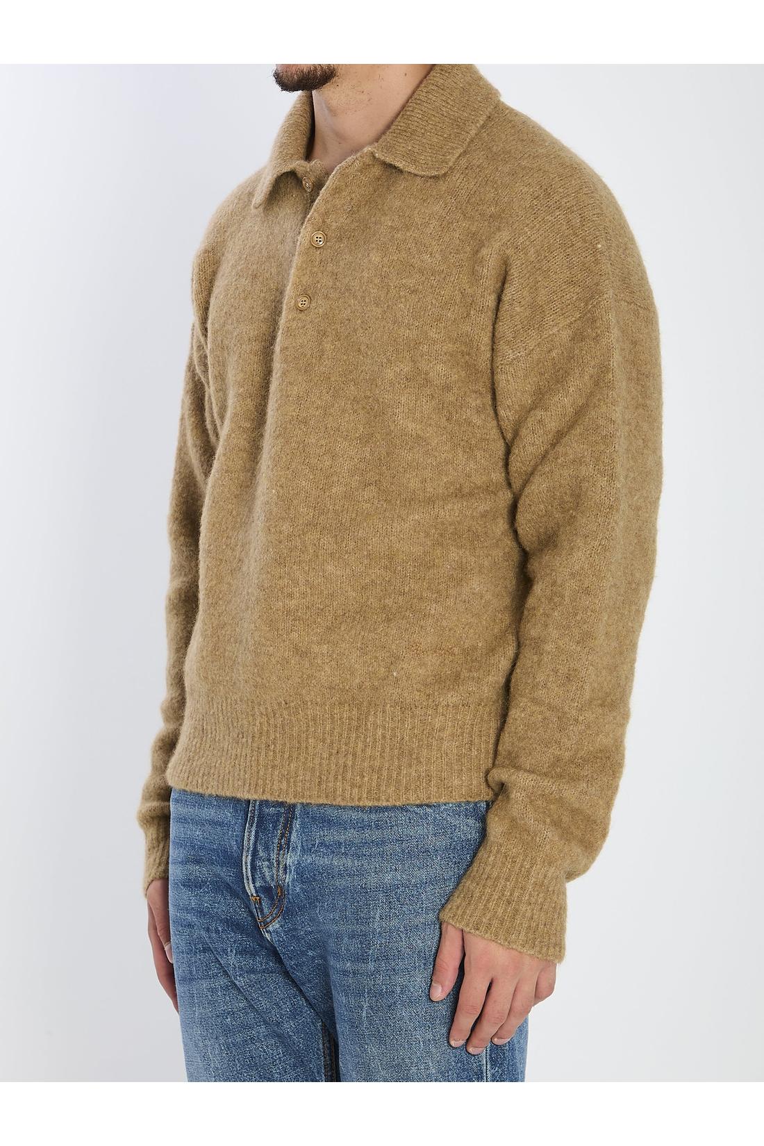 Ami Paris-OUTLET-SALE-Polo in alpaca and wool-ARCHIVIST