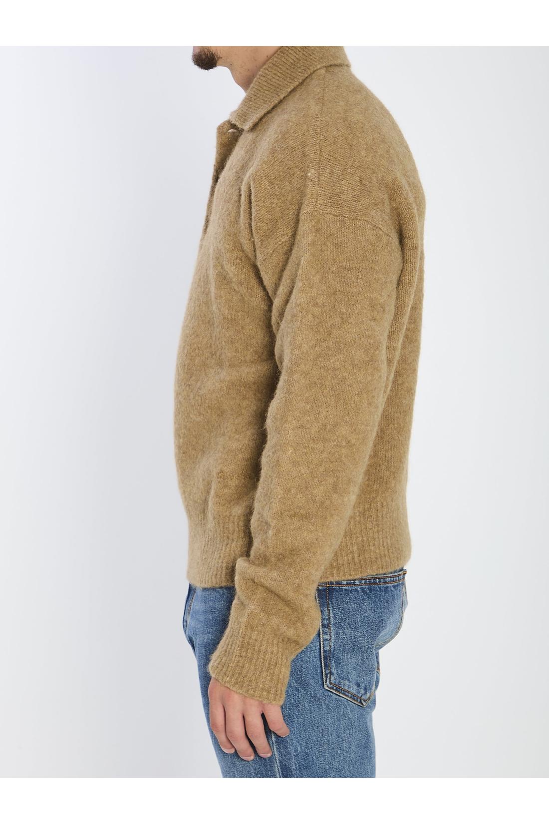 Ami Paris-OUTLET-SALE-Polo in alpaca and wool-ARCHIVIST