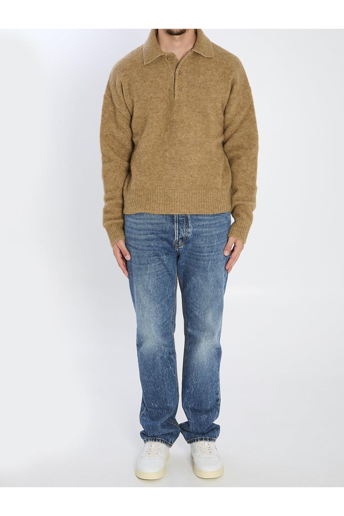 Ami Paris-OUTLET-SALE-Polo in alpaca and wool-ARCHIVIST