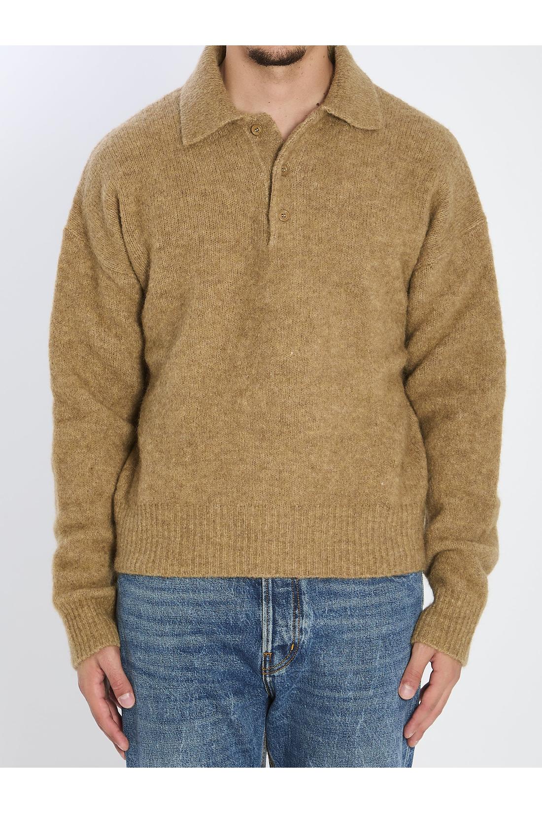 Ami Paris-OUTLET-SALE-Polo in alpaca and wool-ARCHIVIST