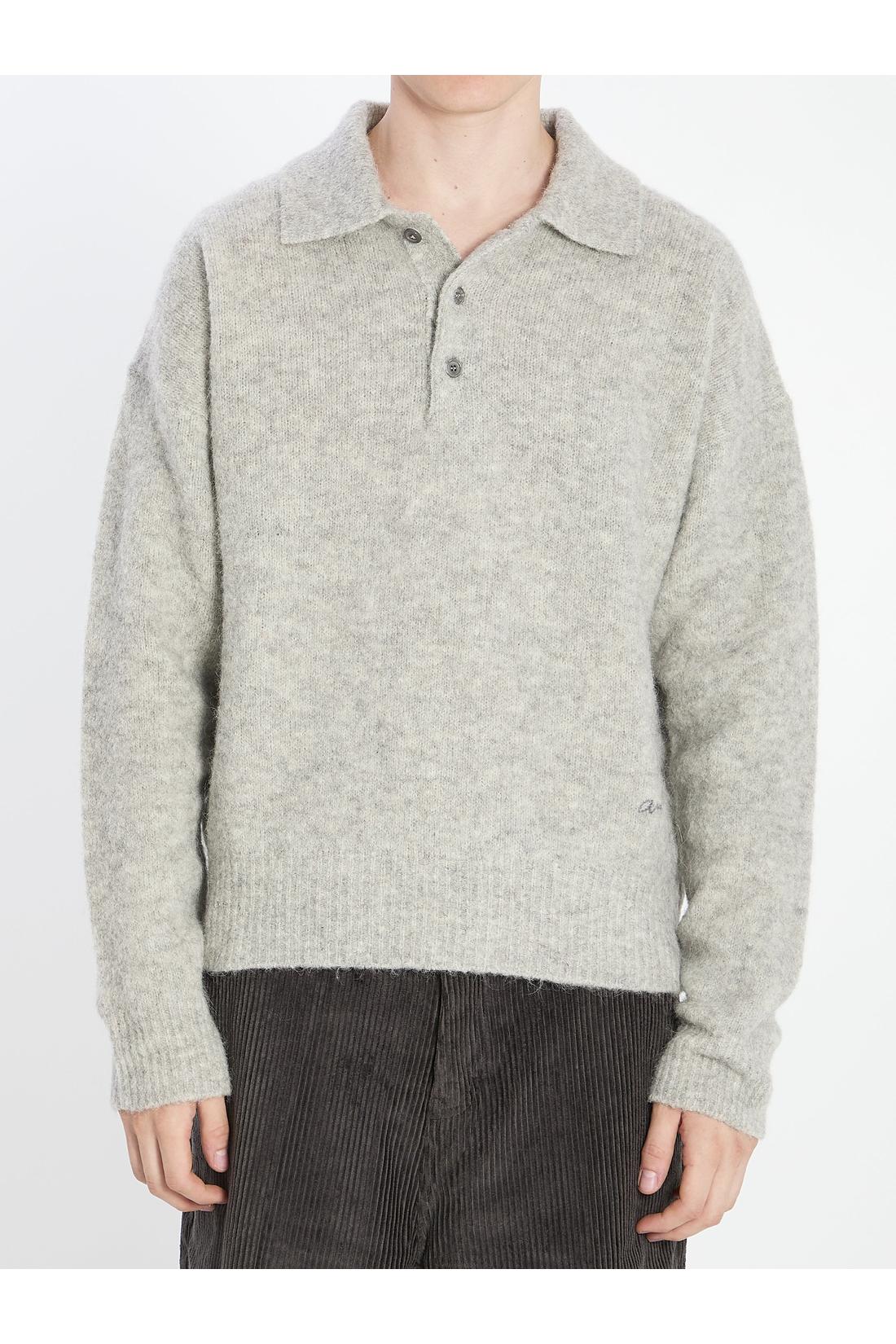 Ami Paris-OUTLET-SALE-Polo in alpaca and wool-ARCHIVIST