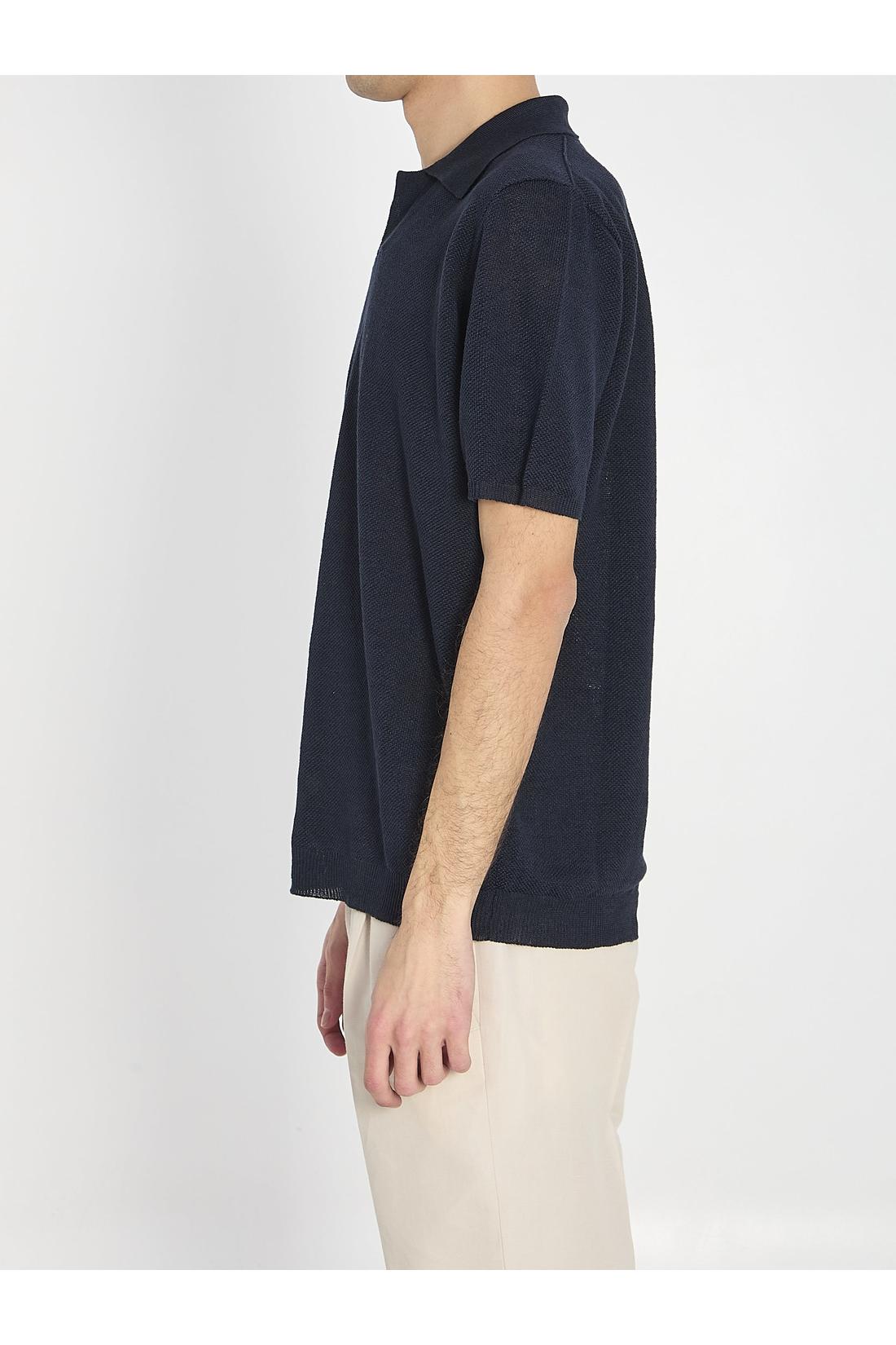 Polo shirt in linen-Shirts-Roberto Collina-ARCHIVIST