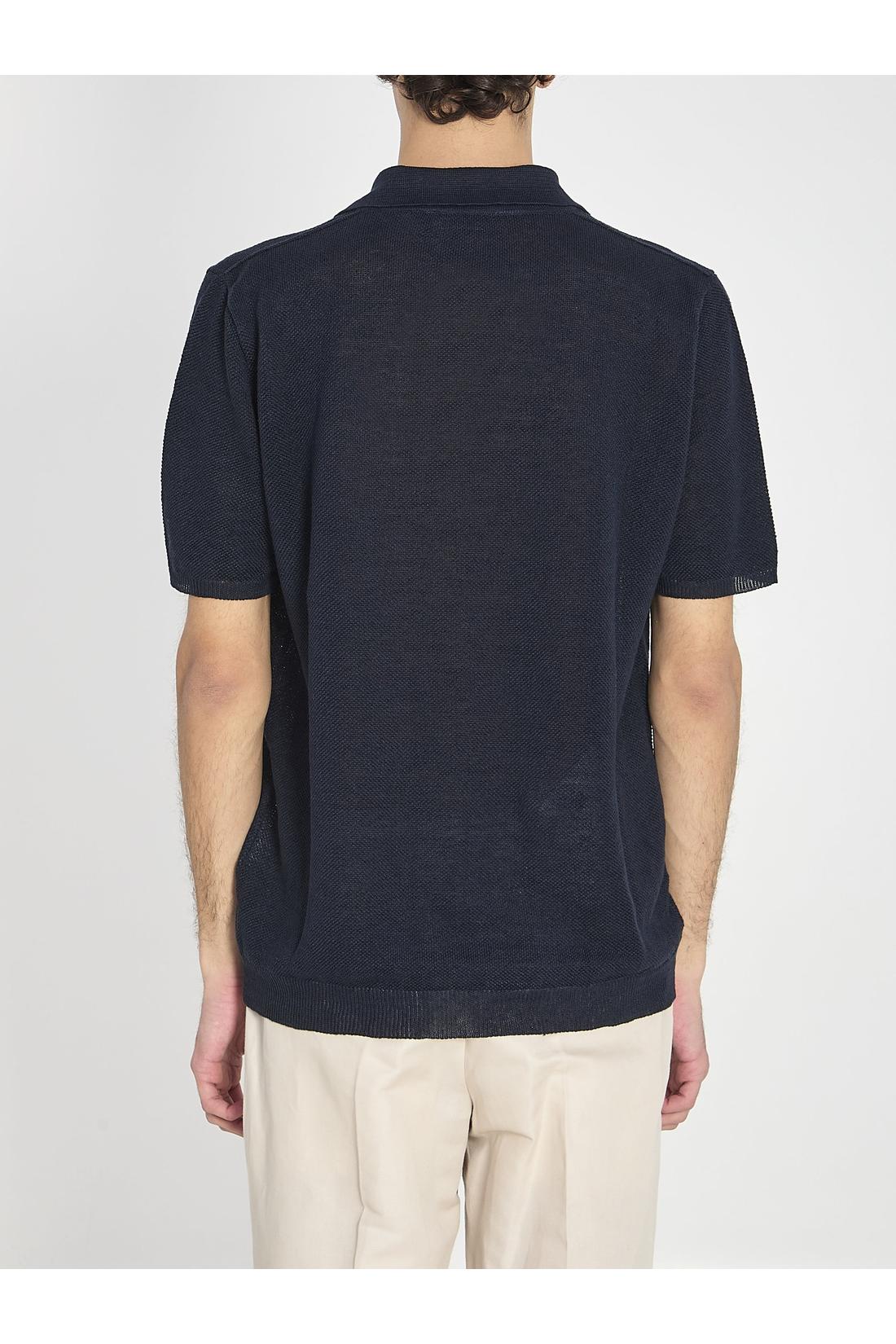 Polo shirt in linen-Shirts-Roberto Collina-ARCHIVIST