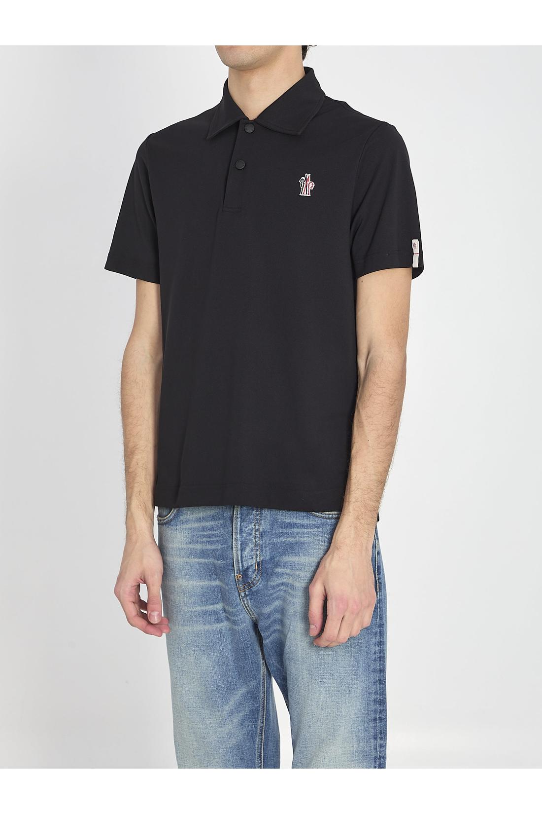 Polo shirt in nylon piqué-Shirts-Moncler Grenoble-ARCHIVIST