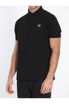 Stone Island-OUTLET-SALE-Polo shirt in piqué cotton-ARCHIVIST