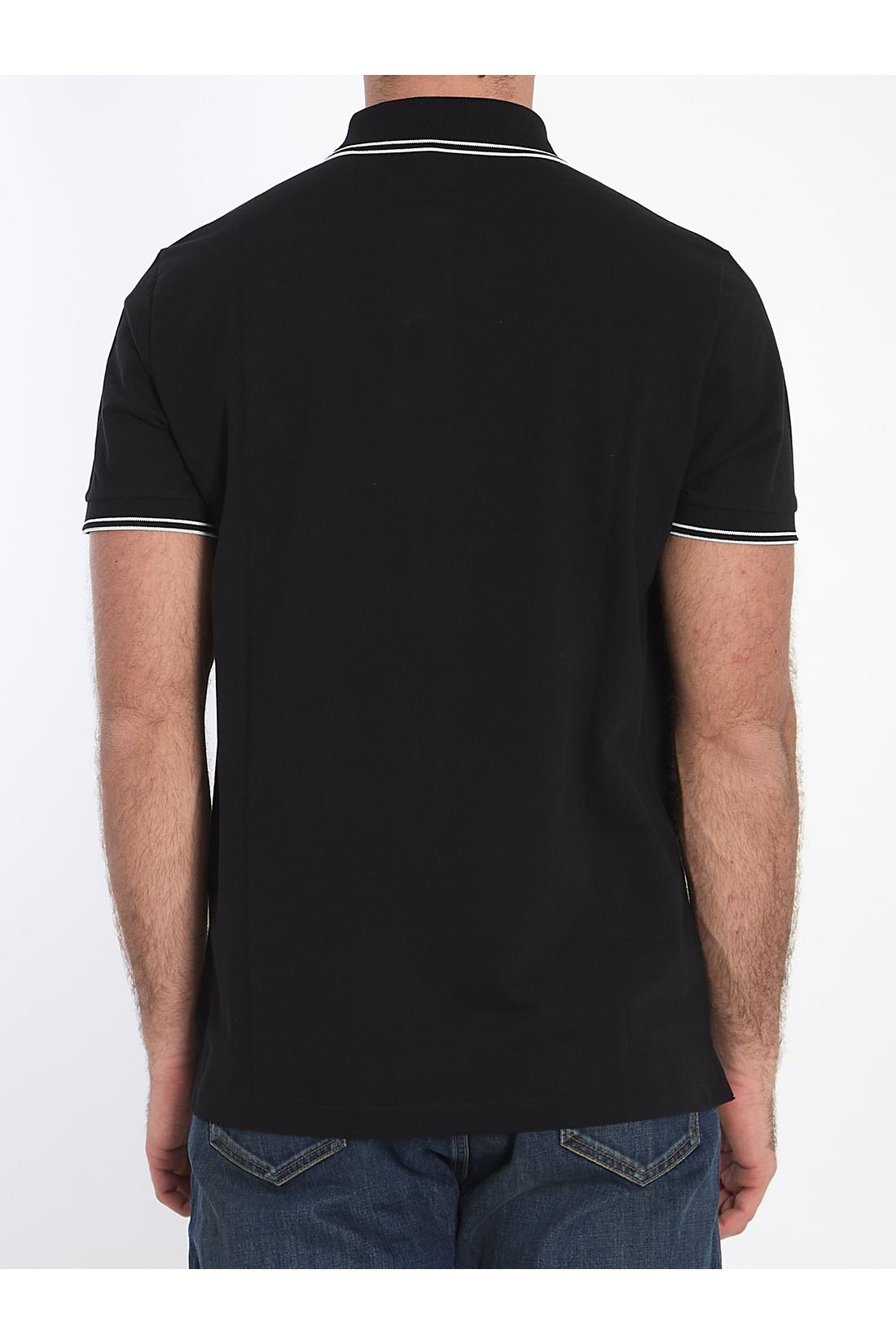 Stone Island-OUTLET-SALE-Polo shirt in piqué cotton-ARCHIVIST