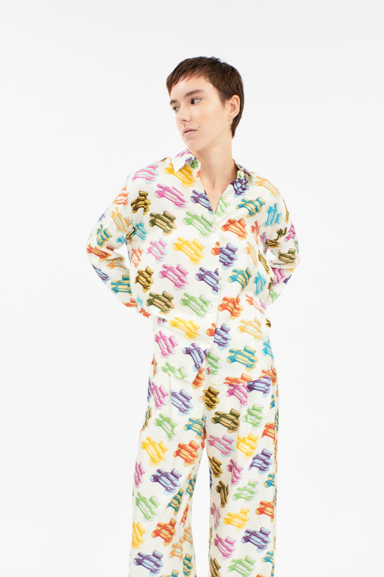 Odeeh-Pool Chairs Bluse, Multicolor-Hemden & Blusen-Black-Deal-Outlet-by-ARCHIVIST