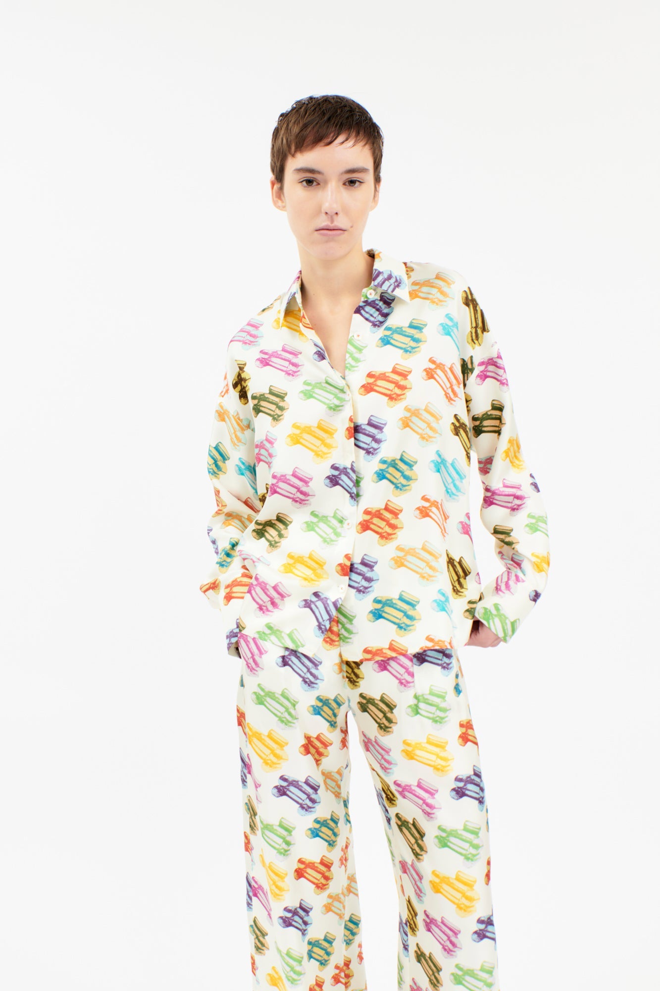 Odeeh-Pool Chairs Bluse, Multicolor-Hemden & Blusen-Black-Deal-Outlet-by-ARCHIVIST