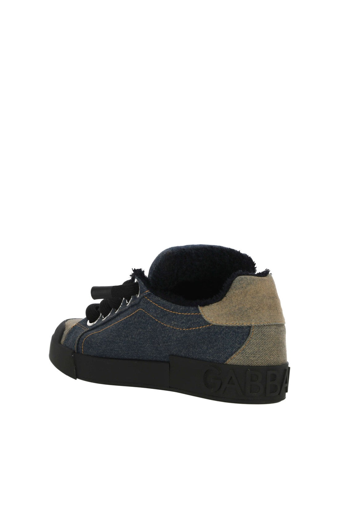 Dolce & Gabbana-OUTLET-SALE-Portfofino Denim Patchwork Sneakers-ARCHIVIST