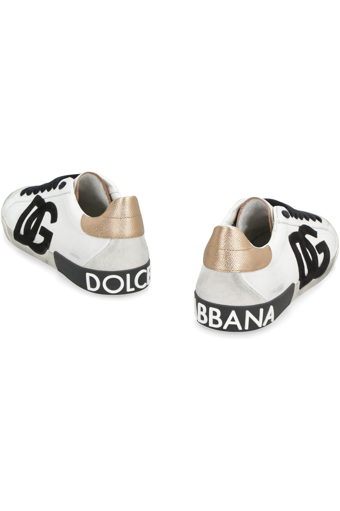 Dolce & Gabbana-OUTLET-SALE-Portofino leather sneakers-ARCHIVIST