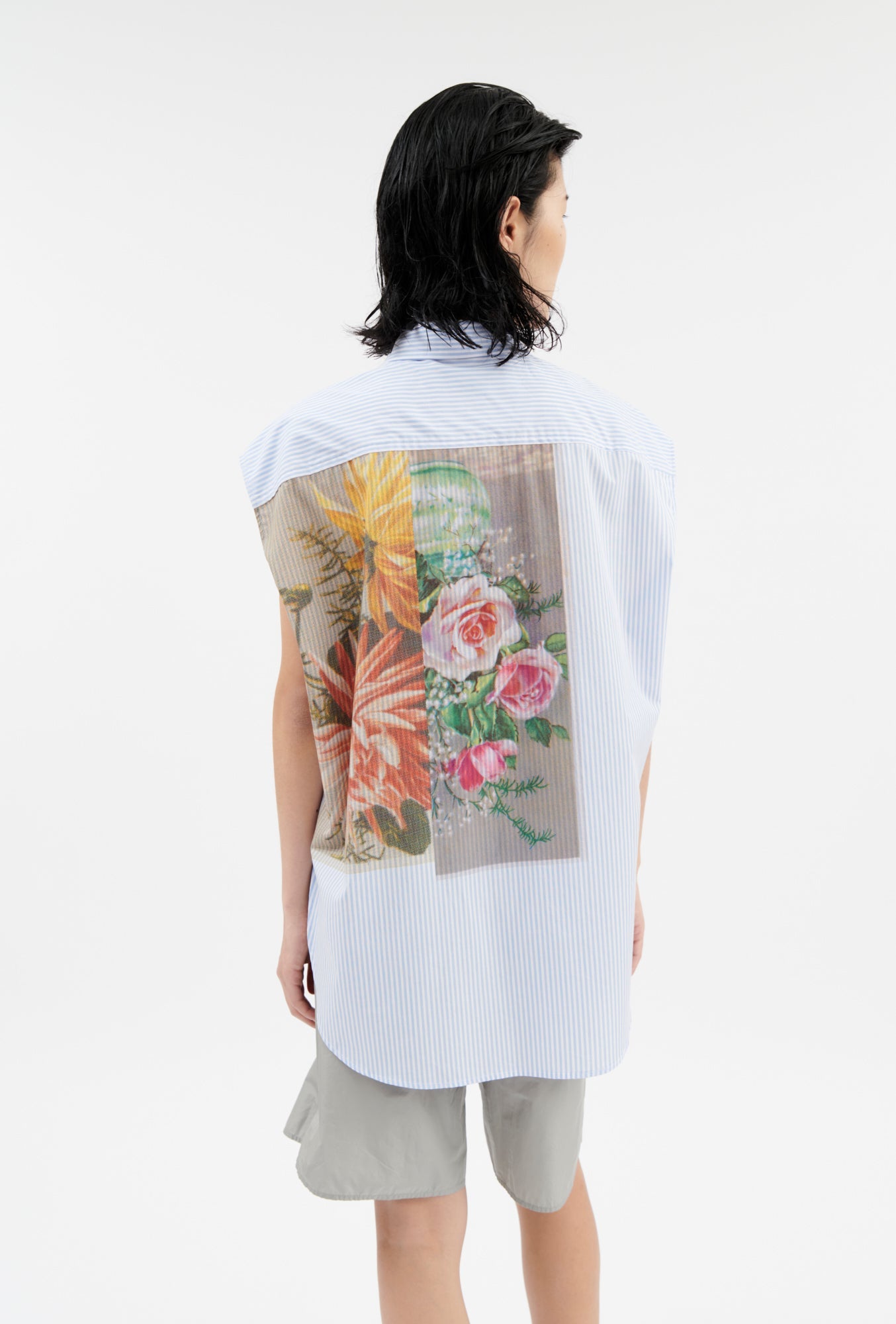 Odeeh-Postcard Collage Bluse, Multicolor-Hemden & Blusen-Black-Deal-Outlet-by-ARCHIVIST