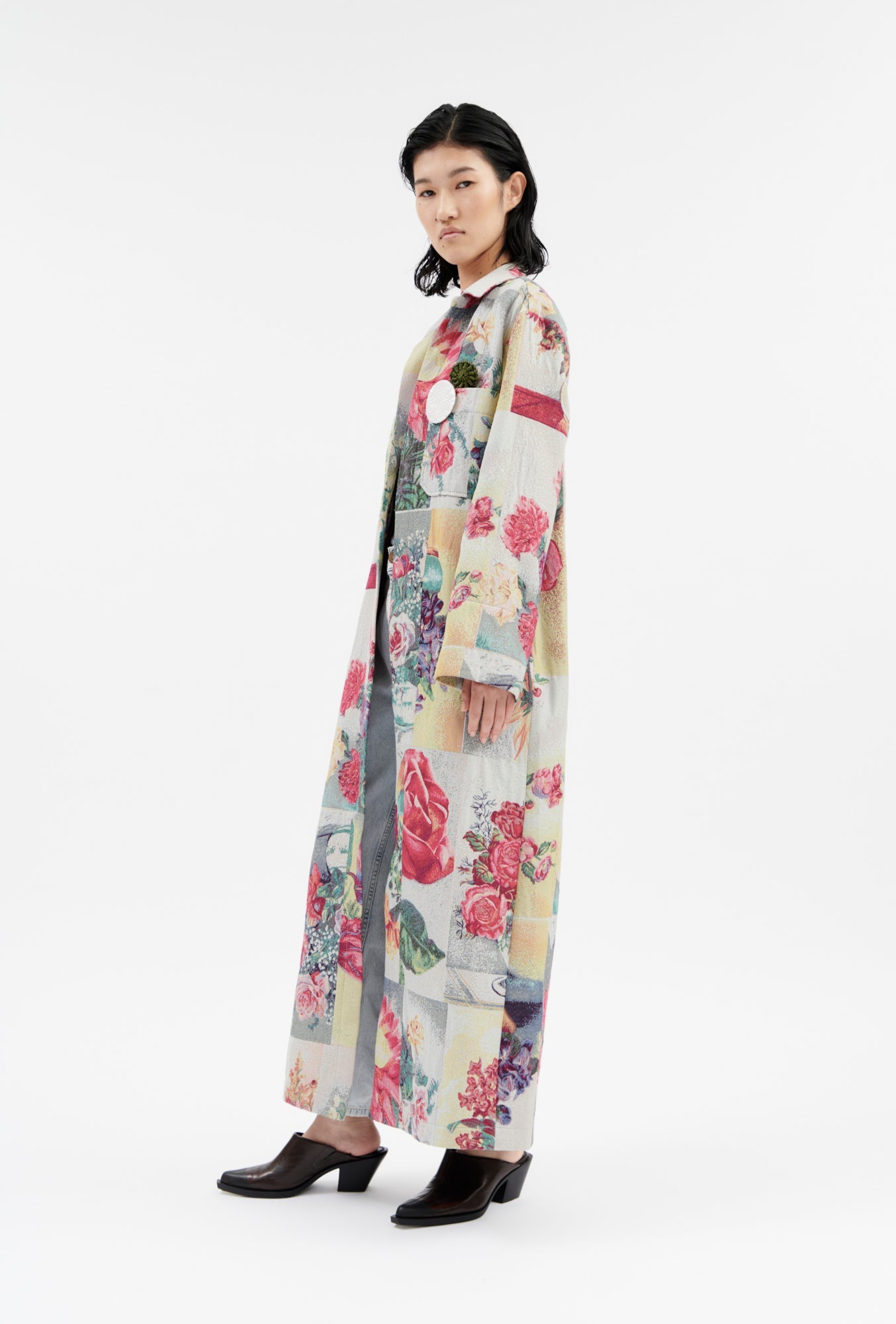 Odeeh-Postcard Jacquard Kleid, Multicolor-Kleider & Röcke-Black-Deal-Outlet-by-ARCHIVIST