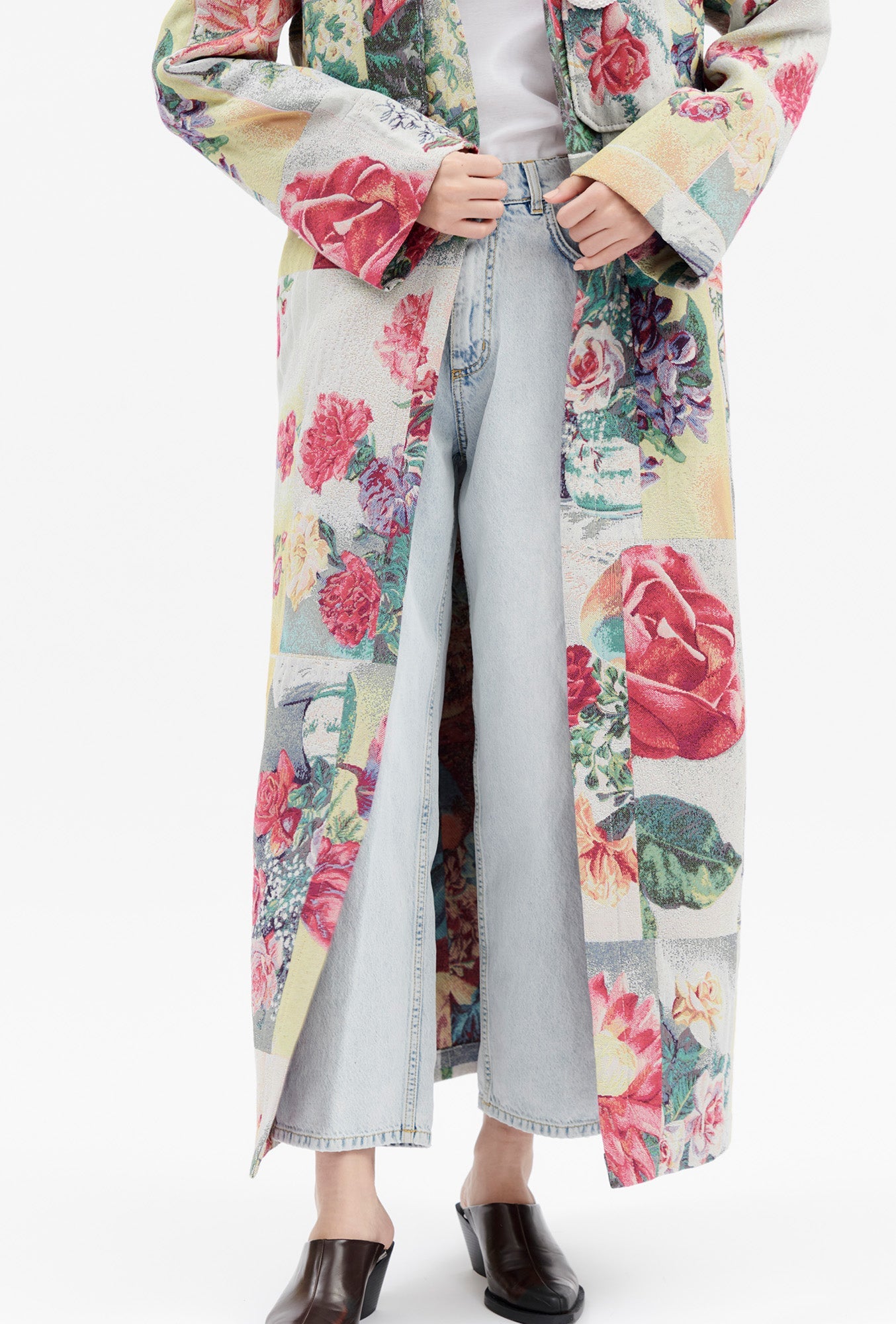 Odeeh-Postcard Jacquard Kleid, Multicolor-Kleider & Röcke-Black-Deal-Outlet-by-ARCHIVIST