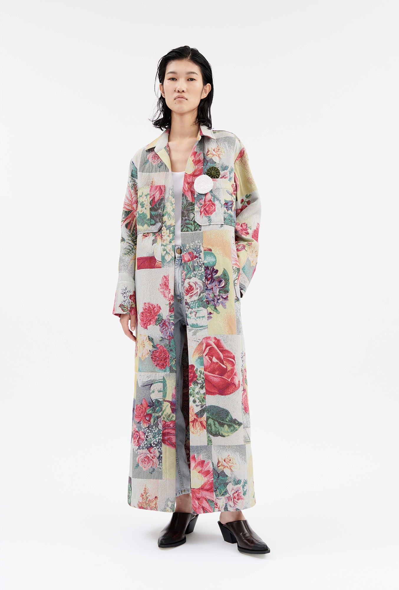 Odeeh-Postcard Jacquard Kleid, Multicolor-Kleider & Röcke-Black-Deal-Outlet-by-ARCHIVIST