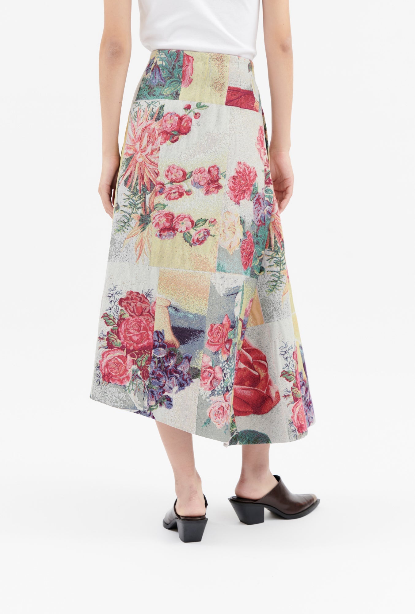 Odeeh-Postcard Jacquard Rock, Multicolor-Kleider & Röcke-Black-Deal-Outlet-by-ARCHIVIST