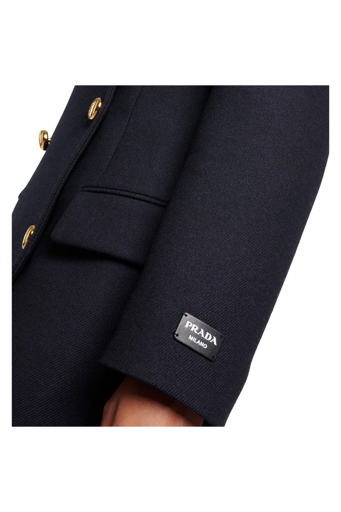 PRADA-OUTLET-SALE-Prada Double-Breasted Wool Coat-ARCHIVIST